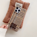 Wool Tweed Pattern Phone Case for iPhone 17 Series – Soft Fabric Protective Cover by Sillio (MM Style)