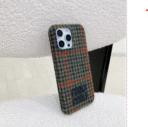 Wool Tweed Pattern Phone Case for iPhone 17 Series – Soft Fabric Protective Cover by Sillio (MM Style)