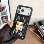 CD Luxury Leather Crossbody Phone Case with Chain Strap & Magnetic Closure – For iPhone 13–17 Series - Image 12