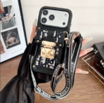 CD Luxury Leather Crossbody Phone Case with Chain Strap & Magnetic Closure – For iPhone 13–17 Series - Image 11