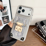 CD Luxury Leather Crossbody Phone Case with Chain Strap & Magnetic Closure – For iPhone 13–17 Series - Image 9