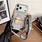 CD Luxury Leather Crossbody Phone Case with Chain Strap & Magnetic Closure – For iPhone 13–17 Series - Image 7