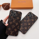 LouisV-Style Leather Magnetic Phone Case | MagSafe Wireless Charging | For iPhone 11–17 Series - Image 2
