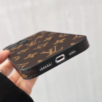 LouisV-Style Leather Magnetic Phone Case | MagSafe Wireless Charging | For iPhone 11–17 Series - Image 8