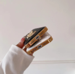 YSL Quilted Leather Phone Case with Metal Logo – Slim Luxury Protective Case for iPhone 11 to iPhone 17 - Image 7