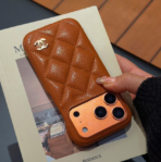 CC CHNNL Luxury Quilted Leather Phone Case – Designer Inspired Style - Image 9