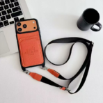 HMS Leather Crossbody iPhone Case with Strap – Luxury Designer Style Phone Case for iPhone 14, 15, 16 & 17 Series - Image 10