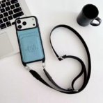 HMS Leather Crossbody iPhone Case with Strap – Luxury Designer Style Phone Case for iPhone 14, 15, 16 & 17 Series - Image 9