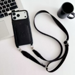 HMS Leather Crossbody iPhone Case with Strap – Luxury Designer Style Phone Case for iPhone 14, 15, 16 & 17 Series - Image 5